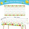 3 Pcs Building Blocks Tablecloth 105 x 54 inches - Building Blocks Theme Party Decorations Disposable Plastic Table Cover for Children Kids Birthday Party Decor Supplies Favors (White) view 2