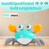 Hirger Crawling Crab Baby Toy, Tummy Time Toy for Infant 3 6 9 12 18 24 Month, Walking Dancing Interactive Sensory Crab with Light Music, Birthday Gift for Toddler Boy Girl 1 2 3 view 2