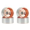 BAIJAC 4PCS Deep Dish Wagon 1.9 Metal Beadlock Wheel Hub Rim for 1/10 RC Crawler Axial SCX10 90046 Traxxas TRX4 RC4WD D90 ( Color : Copper ) view 1