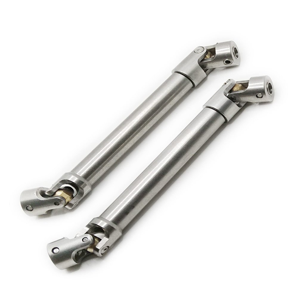 VICRAZZE 112-165mm 2pcs Stainless Steel Drive Shaft for 1/10 RC Crawler Traxxas TRX6 Axial SCX10 Wraith Capra D90 TF2 Redcat GEN8