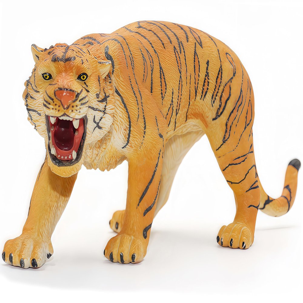 Gemini&Genius Safari Animal Figures Toys, Tiger Figurine Wildlife World Figures for Nature Science Learning, Jungle Animals Gifts for Kids