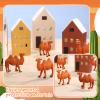 Charniol 24 Pcs Camel Figurines Hand Painted Miniature Animal Statue Desert Camel Figures Animal Figurines Toys Models for Table Desktop Cake Toppers Collection Home Ornaments Decor view 4