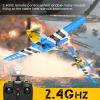 GoolRC RC Airplane, 2.4GHz 4CH Remote Control Airplane, Ready to Fly RC Plane with 6-Axis Gyro, RC Aircraft Flight Toys with One-Key Aerobatic, One-Key U-Turn for Adults and, Included 3 Batteries view 2
