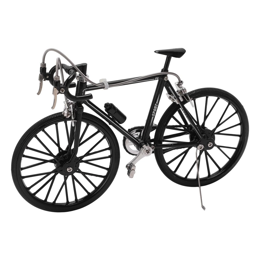 Pssopp DIY Bike Model Ornament, Erosion Alloy Material Delicate Craftsmanship Finger Mountain Bike Model for Home Desktop Decor(7.5 x 5.1in)