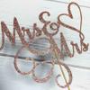 Mrs and Mrs Cake Topper,Wedding and Anniversary Cake Topper,Gay and Lesbian, LGBT Marriage Union,Love is Love (Double Sided Rose Gold Glitter) view 2