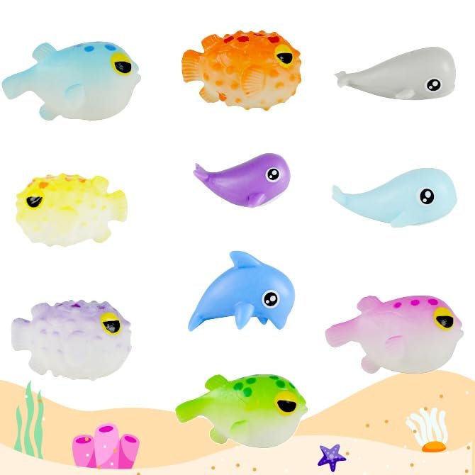 Sea Animals Mini Toys - 100pcs Bulk Sea Creatures - Easter Egg Fillers, Party Favors, Classroom Prizes, Vending Machine Toys