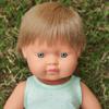Miniland Doll 15'' Caucasian Dirty Blond Boy (Polybag) - Made in Spain, Anatomically Correct, Quality view 3