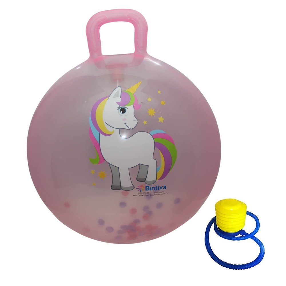 Hippity Hop 45 cm / 18 Inch Diameter Including Free Foot Pump, for Children Ages 3-6 Space Hopper, Hop Ball Bouncing Toy - 1 Ball