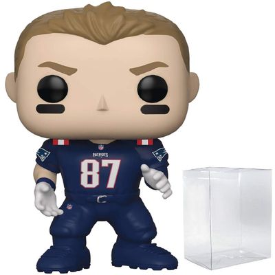 POP Football: Patriots - Rob Gronkowski (Color Rush) Funko Vinyl Figure (Bundled with Compatible Box Protector Case)
