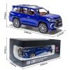 Diecast car Model 1/24 Scale - Zinc Alloy Pull Back Toy car with Sound and Light, Collectible Toys Vehicle for Adults and Boys Girls (Blue) view 2