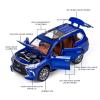 Diecast car Model 1/24 Scale - Zinc Alloy Pull Back Toy car with Sound and Light, Collectible Toys Vehicle for Adults and Boys Girls (Blue) view 3