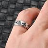 Spinner Rings for Anxiety Fidget Band Rings Black Moon Star Rotatable Titanium Stainless Steel Fidget Band Rings for Women Wave Ring Celtic Stress Relieving Reduce Anxiety-7 view 2
