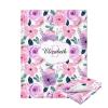 Personalized Floral Baby Blanket with Name for Girls Boys - Custom Monogram Blankets with Floral for Kids Toddler - Customized Throw Blanket for Baby Adult - Soft Fleece Baby Blanket 30"x40" view 1