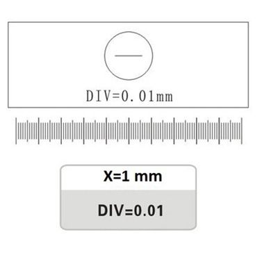 Lab Microscope Slides 0.01MM Microscope Stage Micrometer Glass Slide Reticle Microscope Parts