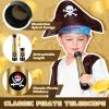 Deekin 12 Pcs Pirate Telescope Toy for Kids Pirate Birthday Toddler Telescope Spyglass Mini Treasure Hunt Pirates Ship Toys for Kids Birthday Party Favors view 3
