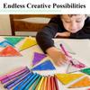 The Pencil Grip Magic Tri Stix, Non-Toxic and Washable Markers For Kids, 48 set, 36 Rainbow + 12 Global Skin Tone Markers, TPG-390 view 3