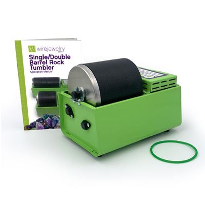 WireJewelry Single Barrel Rock Tumbler with 3 Pound Capacity Drum