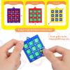 4 Pcs Travel Tic Tac Toe 2 x 2 x 0.4 Inch Mini Board Game Toys Portable Tic Tac Game Toy Retro Mini Games for Kids Red Blue Purple Yellow Pocket Board Games for Party Birthday Favors Classroom Prizes view 2