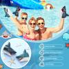 Lewtemi 2 Pack Shark Puppet Hand for Kids Soft Rubber Silicone Hand Puppet Shark Head Role Play Toy for Children Swimming Pool Beach Bathing view 3