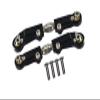 6pc setUpgrades Aluminum+Stainless Steel Adjustable Front Steering Tie Rod Team CORALLY 1/10 SKETER XL4S Brushless Moster Truck C-00191 RC Cars by GPM (Black) view 1