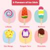 Wooden Ice Cream Toy for Kids, Toddler Pretend Play Food Ice Lolly Pops Set, Preschool Educational Toys and Gifts for Kids Age 3 4 5 6 Years Old view 2