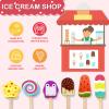 Wooden Ice Cream Toy for Kids, Toddler Pretend Play Food Ice Lolly Pops Set, Preschool Educational Toys and Gifts for Kids Age 3 4 5 6 Years Old view 3