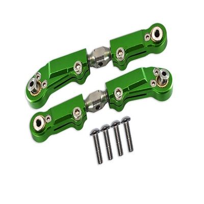 6pc setUpgrades Aluminum+Stainless Steel Adjustable Front Steering Tie Rod Team CORALLY 1/10 SKETER XL4S Brushless Moster Truck C-00191 RC Cars by GPM (Green)