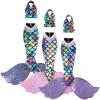3 Sets Mermaid Doll Accessories Clothes Tail Dress Set Colorful Bikini Swimwear for 11.5-12 Inch Doll(Cute Style,Blue, Pink, Purple) view 1