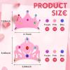 Chinco 55 Piece Princess Wands Kit Include Wooden Wands for Crafts, Gem Stickers, Ribbons, Foam Princess Tiaras and Wooden Crowns DIY Heart Butterfly Moon Wand Make Your Own Princess Wand for Kid Girl view 2