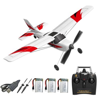 GoolRC RC Airplane, 2.4GHz 4CH Remote Control Airplane, Ready to Fly RC Plane with 6-Axis Gyro, RC Aircraft Flight Toys for Adults and Teens, Include 3 Batteries