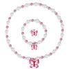 Msnailfly Butterfly Stretch Necklace & Bracelet Set, Girls' Butterfly Jewelry for Little Princesses (B) view 1