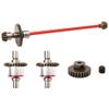 GDOOL Metal Differential & Main Drive Shaft Upgraded Set Replacement Spare Parts Accessories Compatible with WLtoys 1/12 124016 124017 124018 124019 RC Car Upgrade Parts (Red) view 1