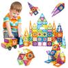 Contixo ST4 Magnetic Tiles - 112 PCs 3D Building Blocks STEM Construction Creativity, Imagination, Recreational, Educational Building Toys for Kids Children Toddler Ages 4-8, Boys and Girls Age 3-5 view 1