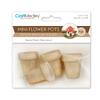 4 Tiny Unfinished Wood Faux Pots for Flowers - 1.2 Inch view 2