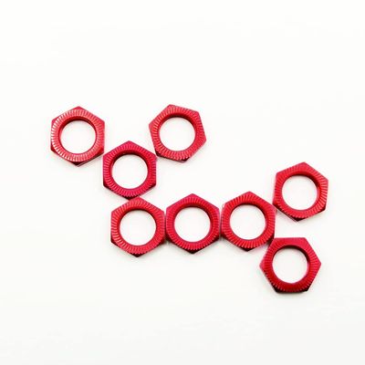 8X Alloy 17mm Wheel Nut for Arrma 6S Notorious Kraton Outcast Typhon Senton Talion Mojave Infraction Limitless Felony Upgrade Parts (Red)
