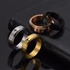 6mm Stainless Steel Cross Spinner Band Ring Stress Relief Christian Jesus Christ Lord Prayer Rotating Fidget for Men Women Anxiety Religious Engagement Wedding Jewelry-Black 9 view 4