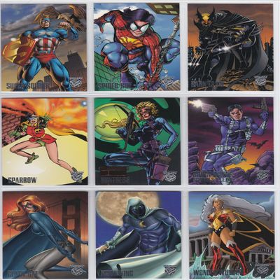 1996 Amalgam Base Set of 90 Cards (DC vs Marvel) NM/Mint Spider-Man, Batman