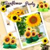 8 Pieces Sunflower Party Honeycomb Centerpieces Table Decorations Sunflower Supplies Sun Flowers Party Table Decor Sunflower Party Decorations Party Table Topper for Sunflower Themed Party view 2