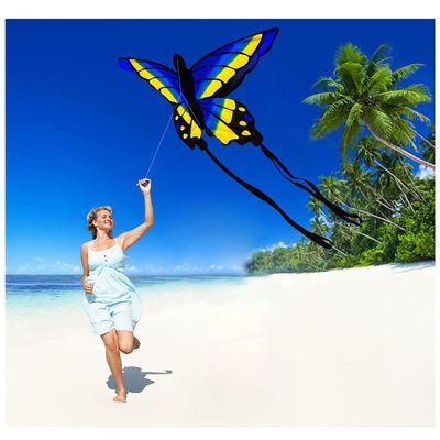 1.5M Butterfly Kite Can Take Off Even in Low Wind, Suitable for Kids and Adults Beach Travel Outdoor Play, Easy to Assemble and Fly Kite LSDRALOBBEB 0401(Color:C,Size:)