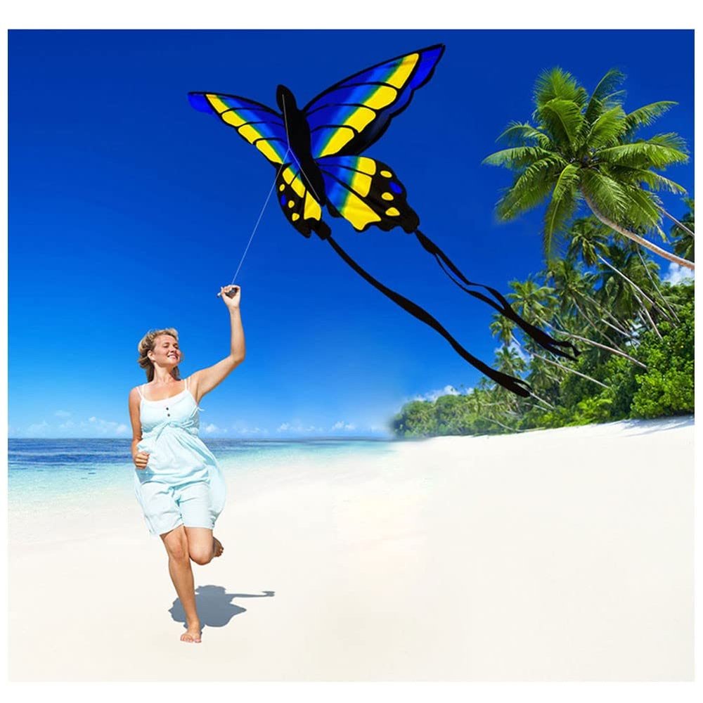 1.5M Butterfly Kite is a Flying Kite for Boys and Girls, Easy to Assemble and Fly, Can Take Off Even in Low Wind LSDRALOBBEB 0401(Color:C,Size:)