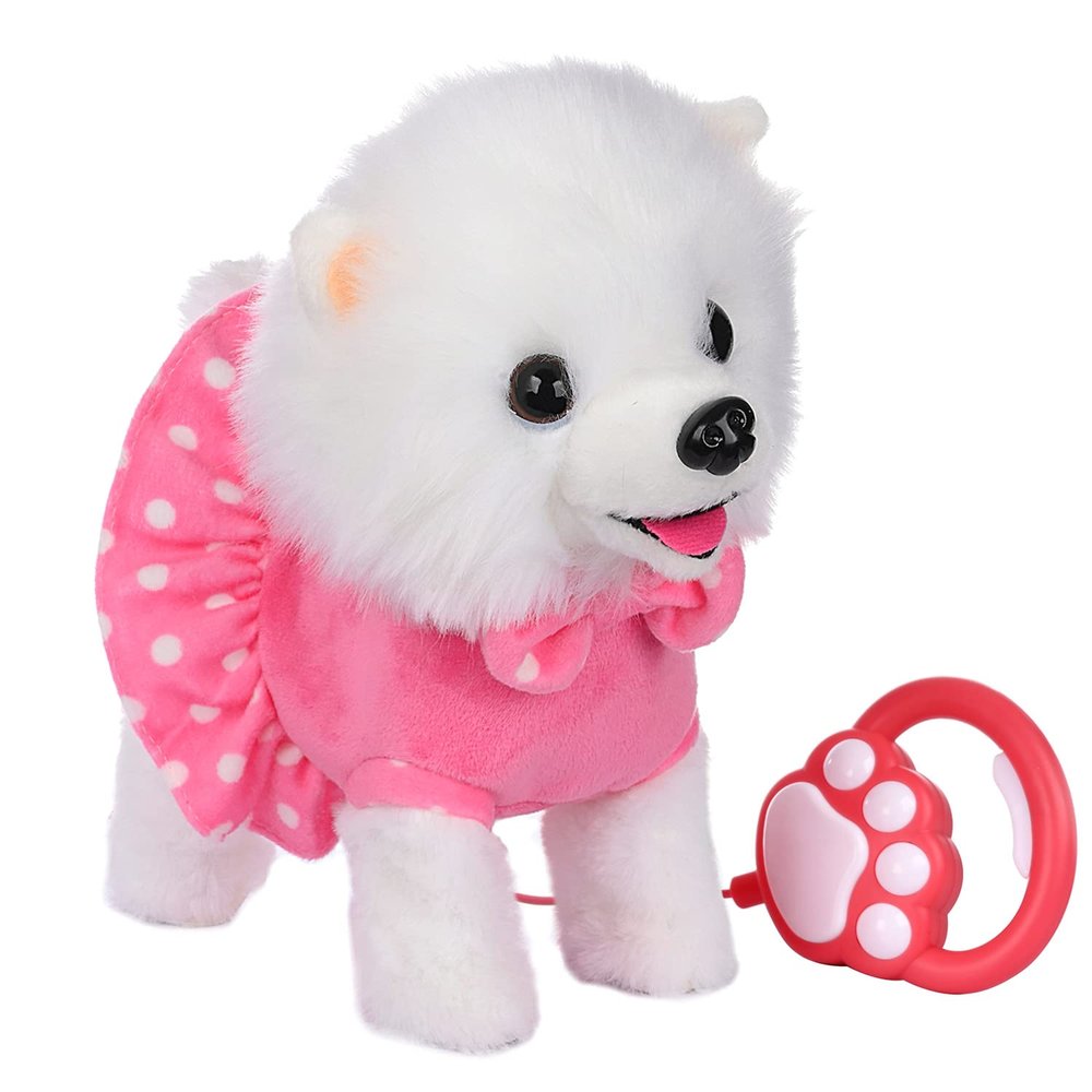 WorWoder Electronic Singing Walking and Barking Plush Dog Toy Interactive Puppy Dog with Remote Control Leash for Kids Toddler Gifts Birthday Girls Boys