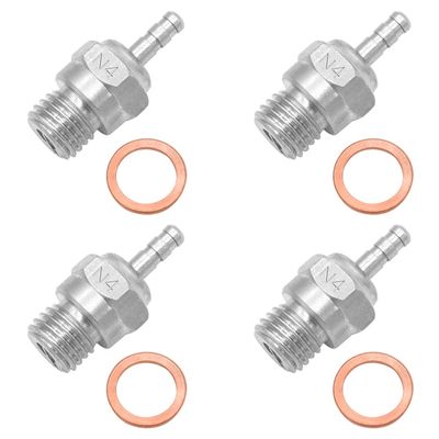 OGRC 4pcs Hot Glow Plug N4 Spark Nitro Engine Parts Replace OS for Traxxas Kyosho HSP HPI Redcat 1/8 1/10 RC Car Truck