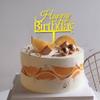10 PCS Gold Happy Birthday Cake Topper Acrylic Cupcake Topper Birthday Supplies Decorations view 4