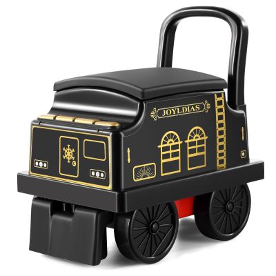 JOYLDIAS Train Carriage for Ride On Train with Songs, Stories, Storage and Handle, Black
