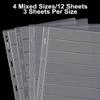 Stamp Collection Inserts - Collector Stamp Album 12 Sheets with 4 Mixed Sizes Single Side for Stamp Collection Binder Kit IS02MX112 view 3
