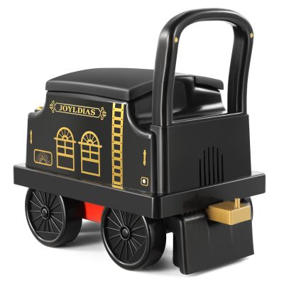 JOYLDIAS Train Carriage for Ride On Train with Songs, Stories, Storage and Handle, Black