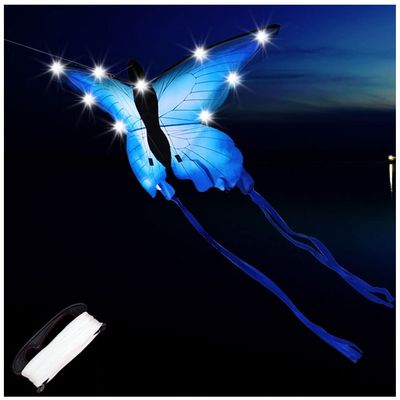 1.5M Butterfly Kite Can Take Off Even in Low Wind, Suitable for Kids and Adults Beach Travel Outdoor Play, Easy to Assemble and Fly Kite LSDRALOBBEB 0401(Color:D,Size:)