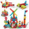 PicassoTiles 116pc Hedgehog Building Blocks Construction Toy Set with Interlocking Tiles Idea Book 4 Action Figure Characters and Decorative Eyes STEM Educational Playset for Kids Ages 3 Plus PTB116 view 1
