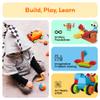 PicassoTiles 116pc Hedgehog Building Blocks Construction Toy Set with Interlocking Tiles Idea Book 4 Action Figure Characters and Decorative Eyes STEM Educational Playset for Kids Ages 3 Plus PTB116 view 4