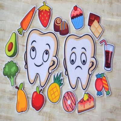 Brush Your Teeth Felt Board Flannel Educational Toy Preschool Teacher Resource Tooth Brushing Happy Tooth Hygiene Children Activity Stories